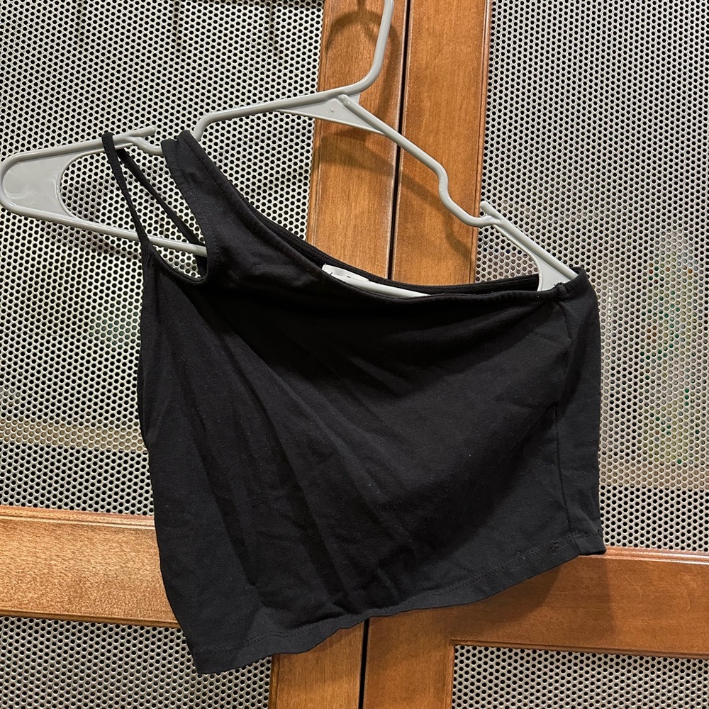 Nordstrom Black One Shoulder BP Tank Top, size S